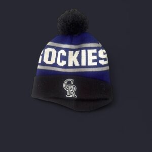 Vintage Blue and Black Rockies Beanie